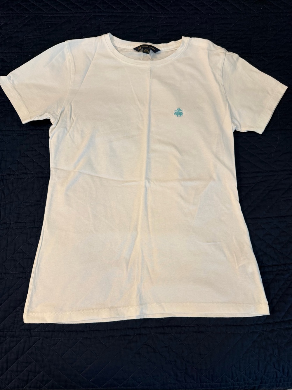 Brooks Brothers White Short-Sleeve Tee with Logo NWOT